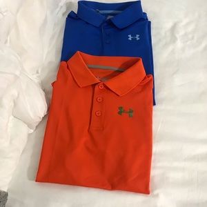 Boys Under Armour Golf Polo Shirts Lot